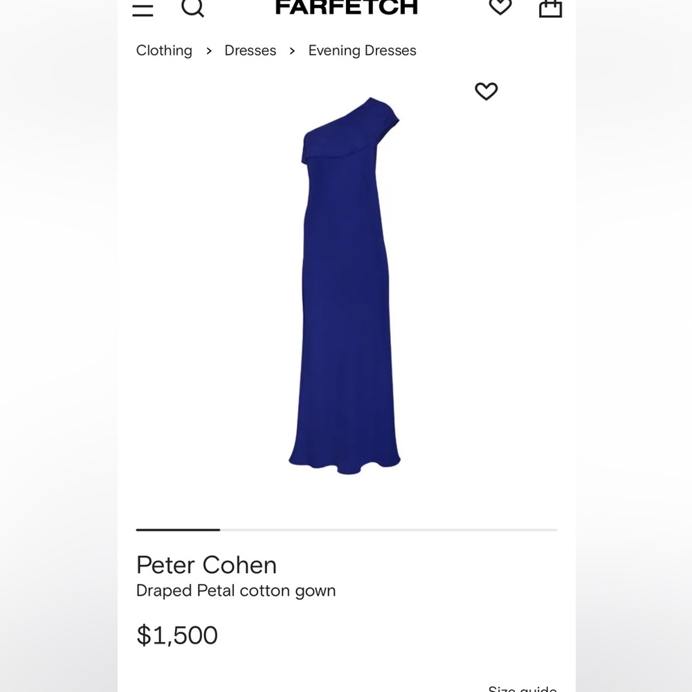 Elegant One-Shoulder Blue Dress - Picture 3 of 12
